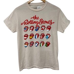 Rolling Stones Multi International Lips T-Shirt 
SZ Small Light Pink NWT